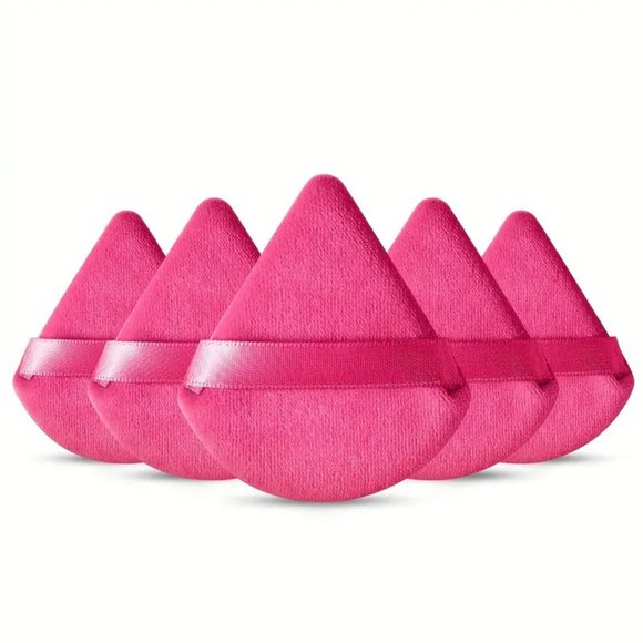 5 Piece Triangle Powder Puff Set - Black/Purple - Picture 7 of 8